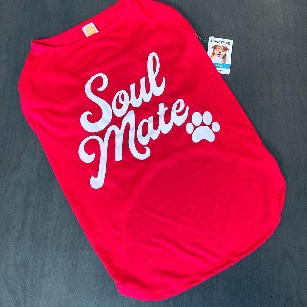 Valentine Dog Soul Mate Retro Vintage Pet Shirt L